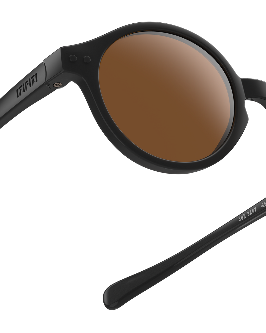 Lunettes solaires bebe Izipizi Black Road forme D Baby trois quarts