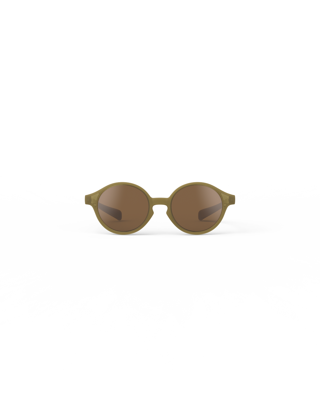 Lunettes solaires enfant Izipizi Glossy Kaki forme D Baby vue de face