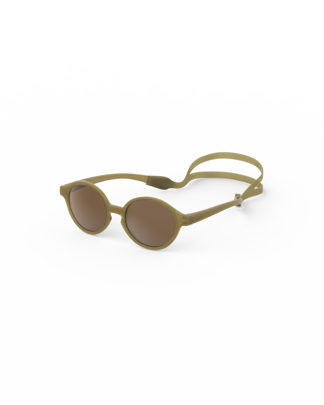 Lunettes solaires enfant Izipizi Glossy Kaki forme D Baby vue de dos