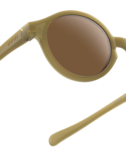 Lunettes solaires enfant Izipizi Glossy Kaki forme D Baby detail monture