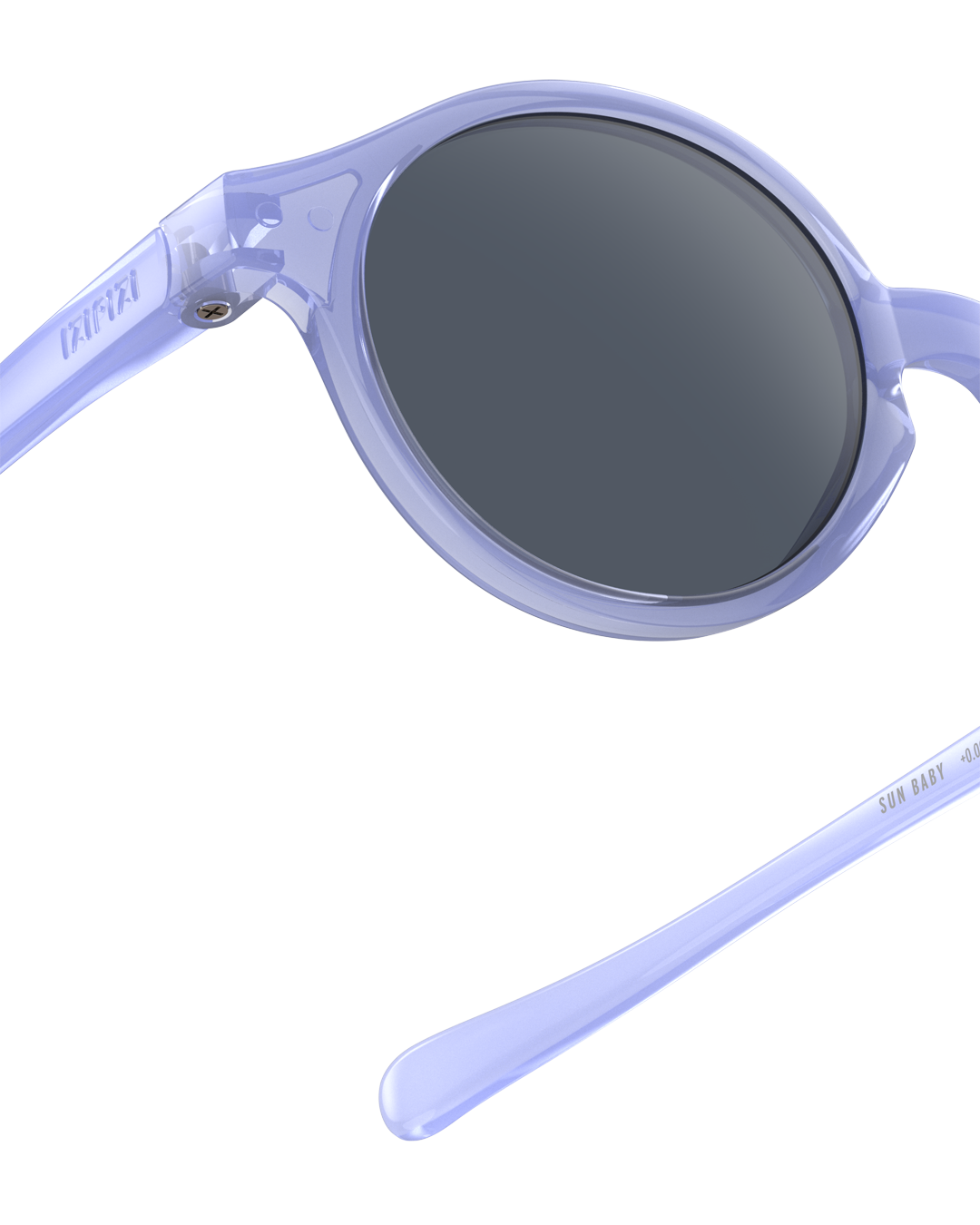Lunettes solaires enfant Izipizi Mauve forme D Baby detail monture
