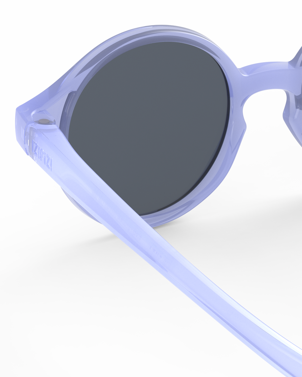 Lunettes solaires enfant Izipizi Mauve forme D Baby detail interieur
