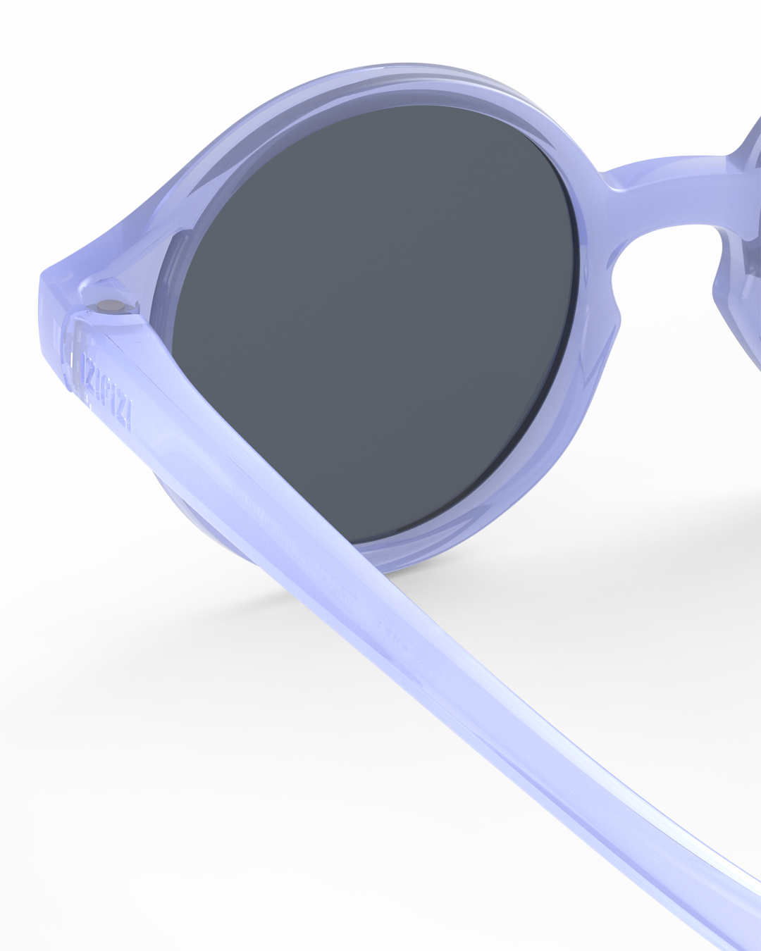 Lunettes solaires enfant Izipizi Mauve forme D Baby detail interieur