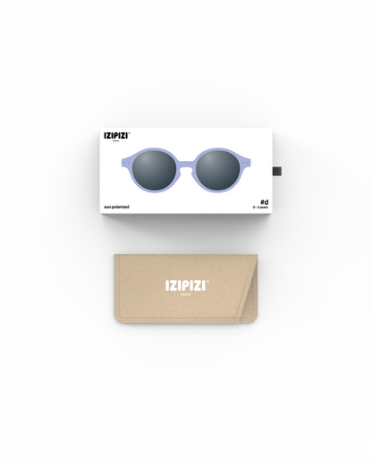 Lunettes solaires enfant Izipizi Mauve forme D Baby packaging