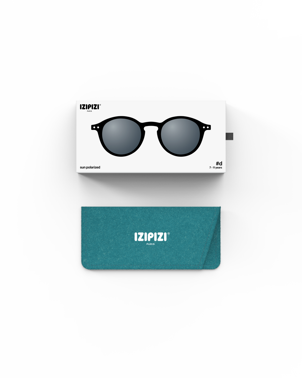 Lunettes solaires enfant Izipizi Black forme D Junior packaging