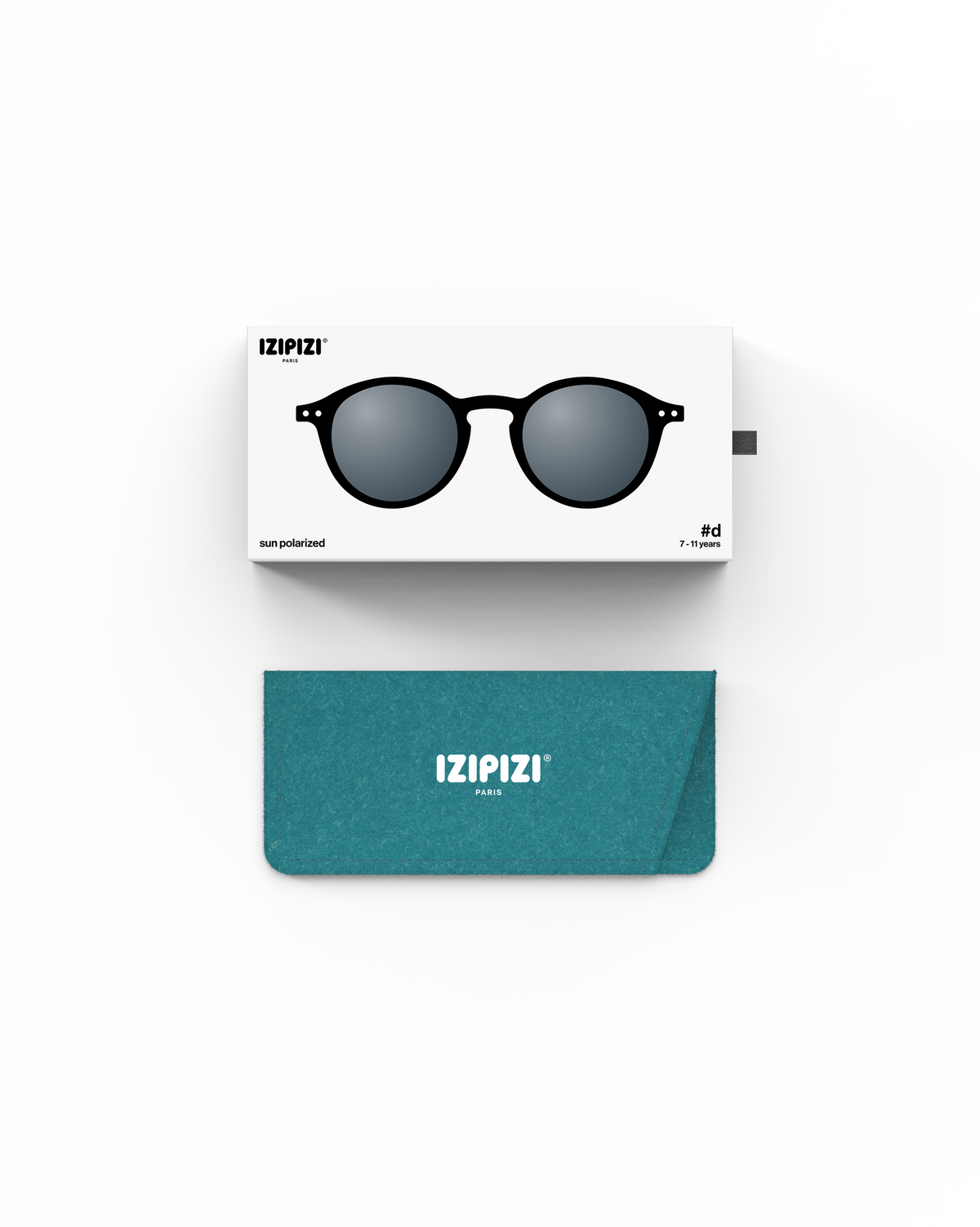 Lunettes solaires enfant Izipizi Black forme D Junior packaging