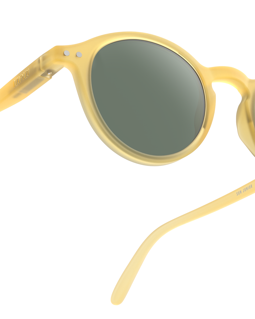 Lunettes solaires enfant Izipizi Yellow Honey forme D Junior detail monture