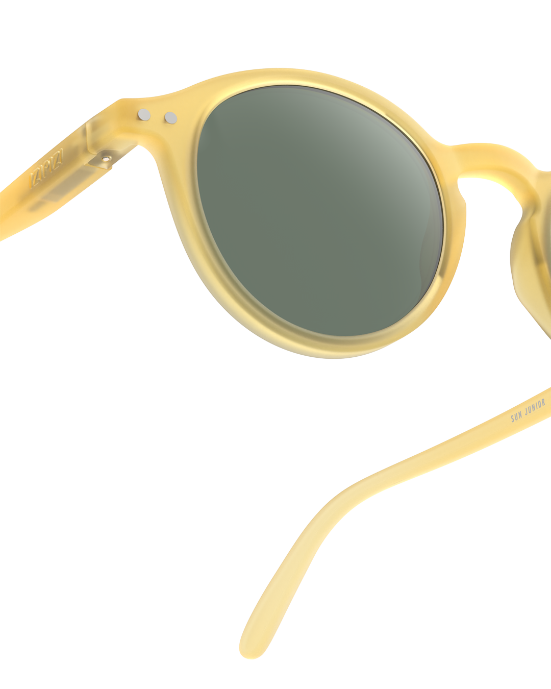 Lunettes solaires enfant Izipizi Yellow Honey forme D Junior detail monture