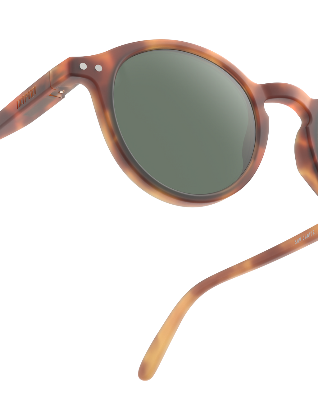 Lunettes solaires enfant Izipizi Havane forme D Junior detail monture