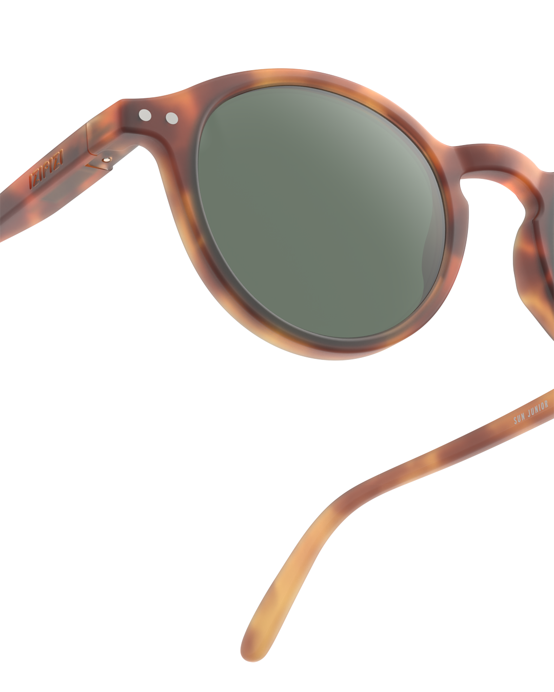 Lunettes solaires enfant Izipizi Havane forme D Junior detail monture