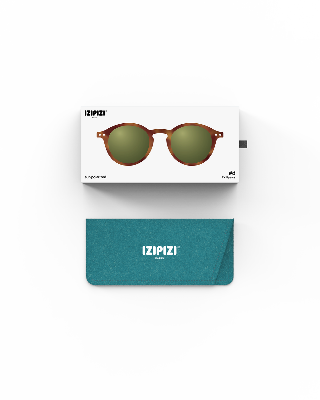 Lunettes solaires enfant Izipizi Havane forme D Junior packaging