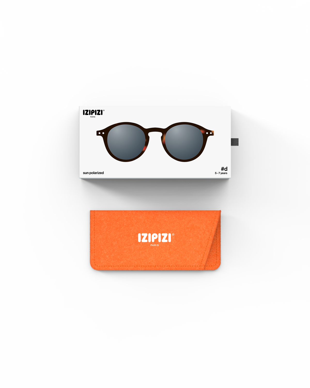 Lunettes solaires enfant Izipizi Tortoise forme D Kids Plus packaging