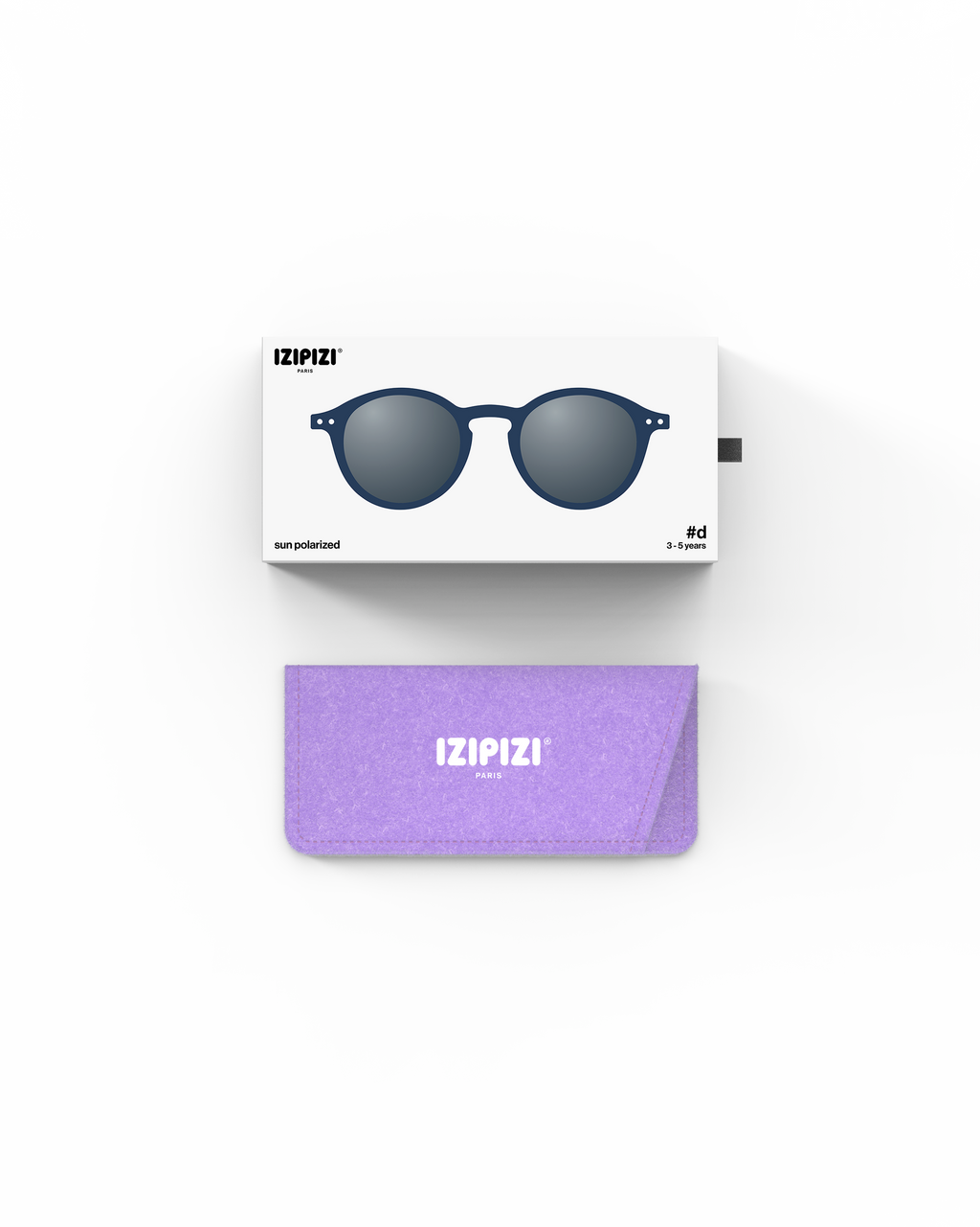 Lunettes solaires enfant Izipizi Navy Blue forme D Kids packaging