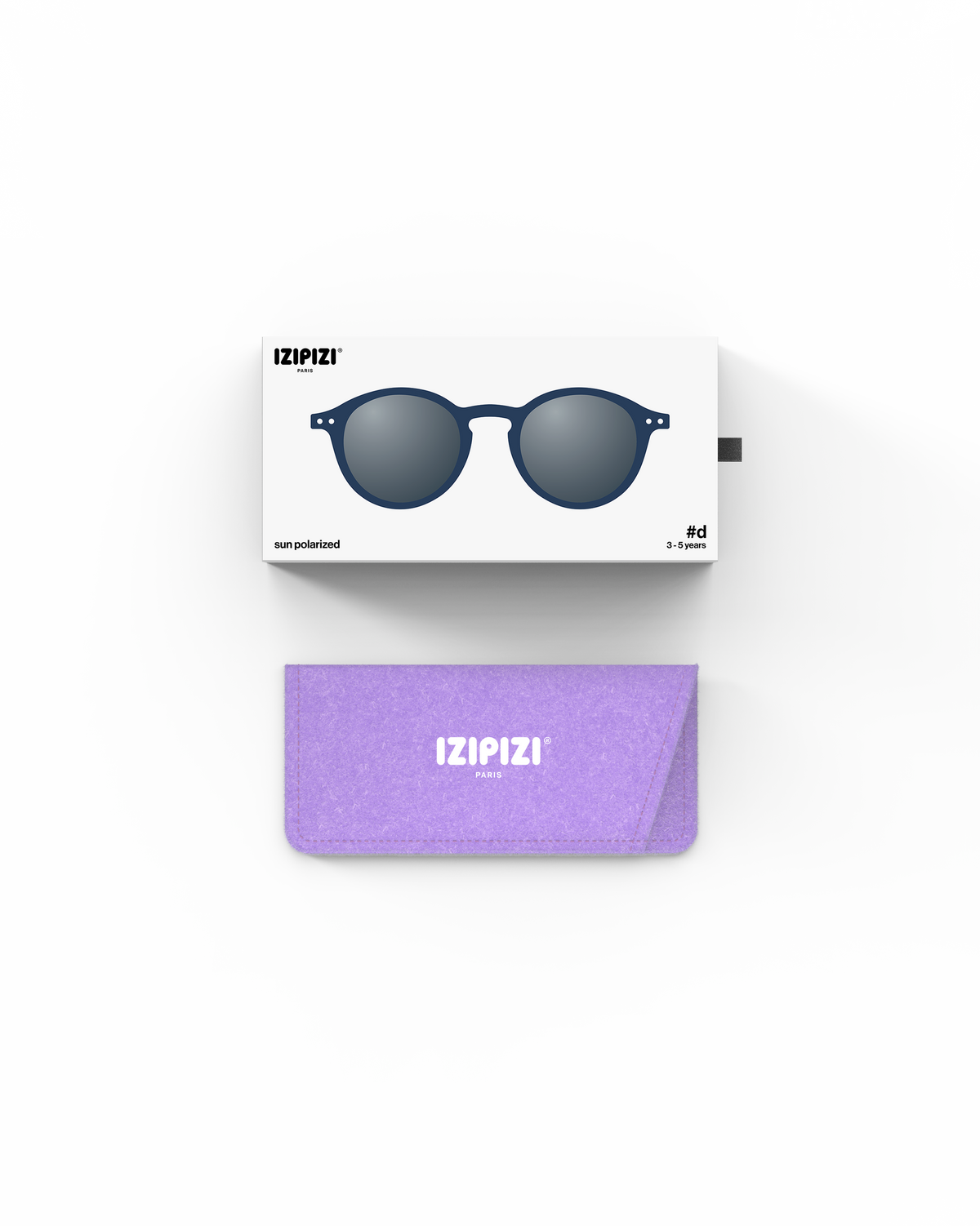 Lunettes solaires enfant Izipizi Navy Blue forme D Kids packaging