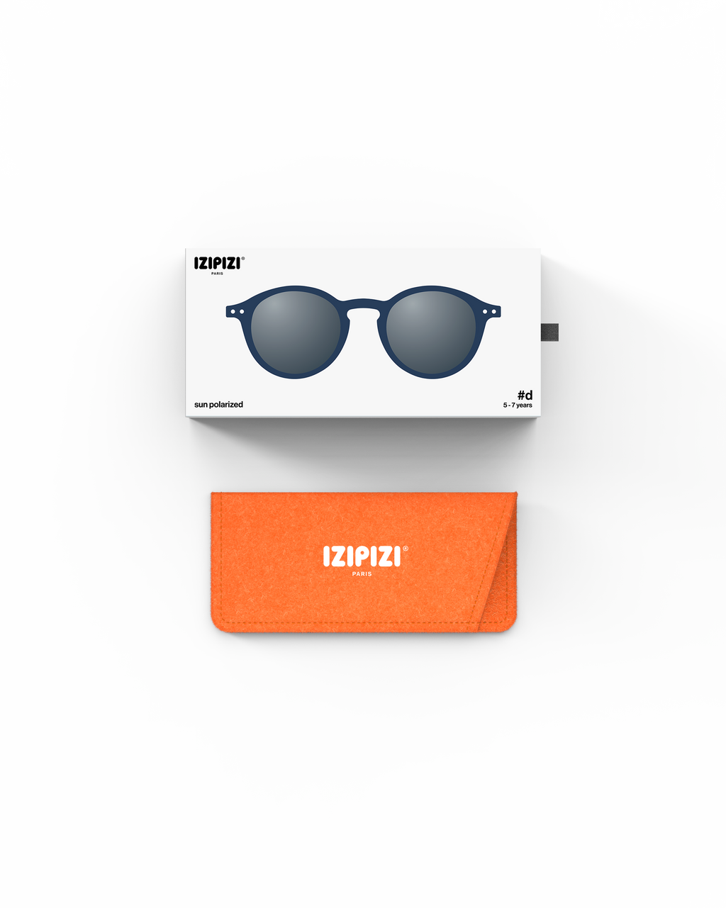 Lunettes solaires enfant Izipizi Navy Blue forme D Kids Plus packaging