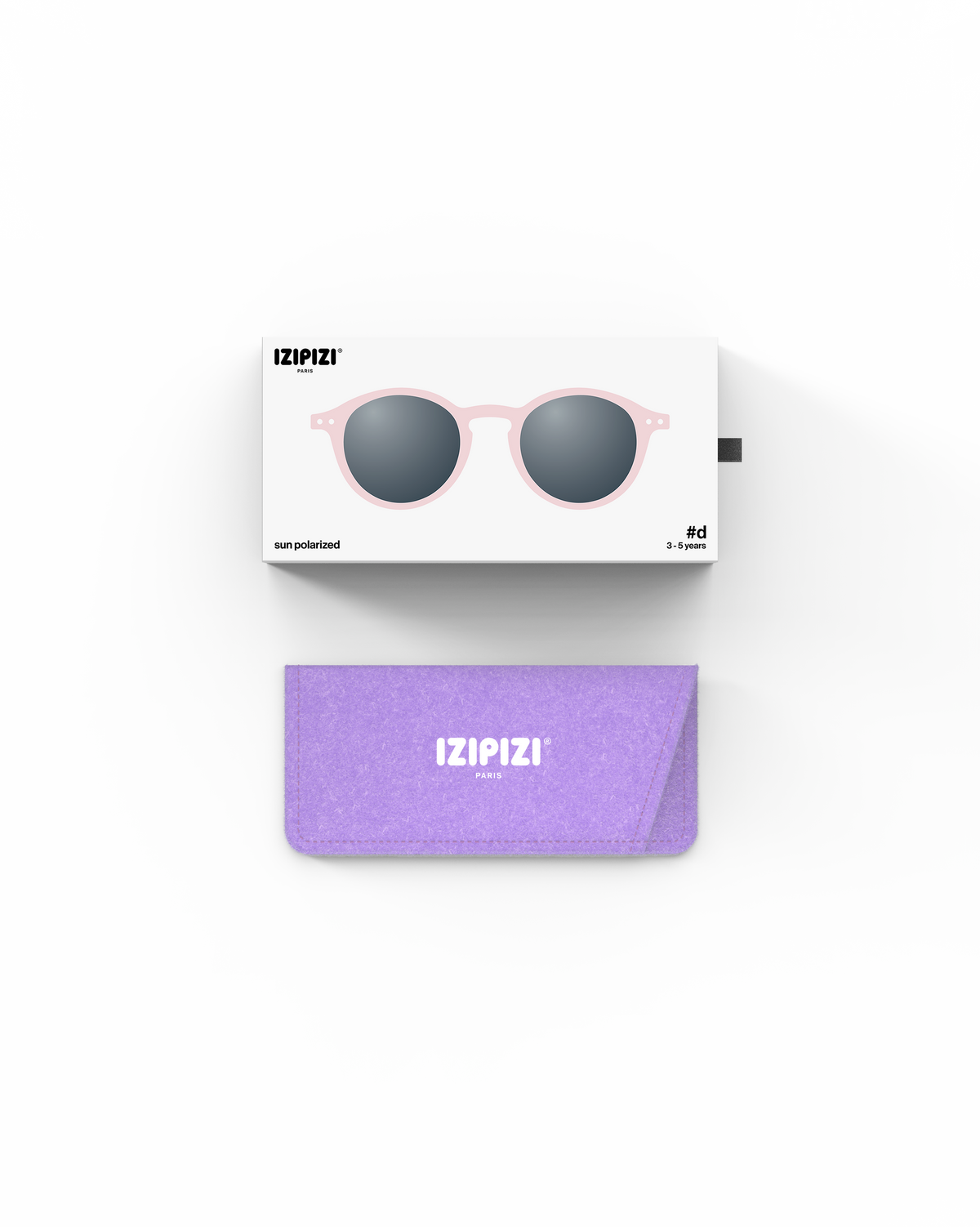 Lunettes solaires enfant Izipizi Pink forme D Kids packaging