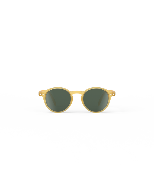 Lunettes solaires enfant Izipizi Yellow Honey forme D Kids Plus vue de face