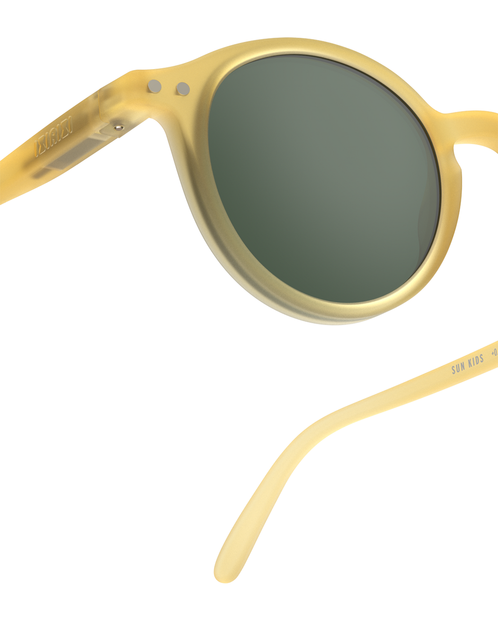 Lunettes solaires enfant Izipizi Yellow Honey forme D Kids Plus detail monture