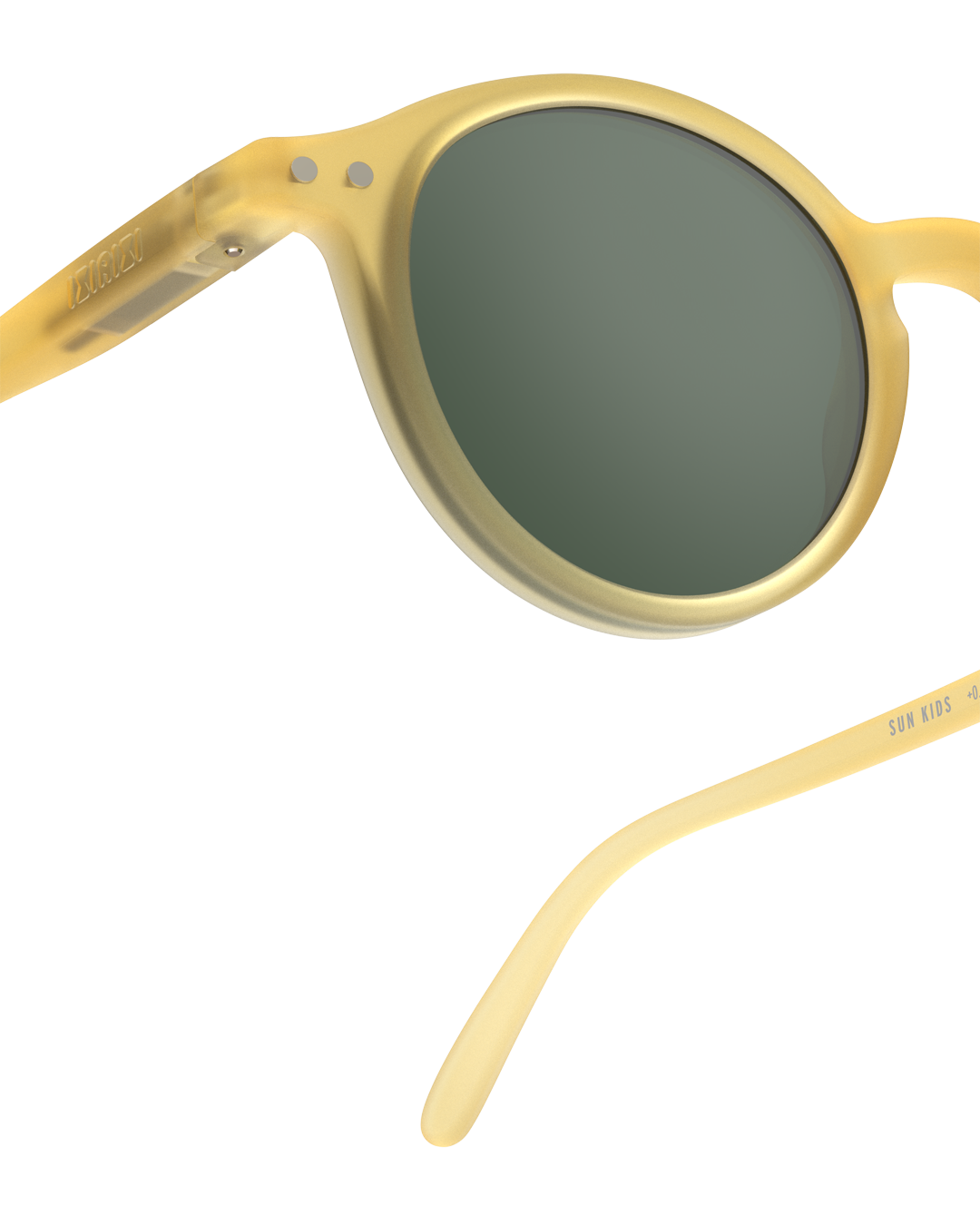 Lunettes solaires enfant Izipizi Yellow Honey forme D Kids Plus detail monture