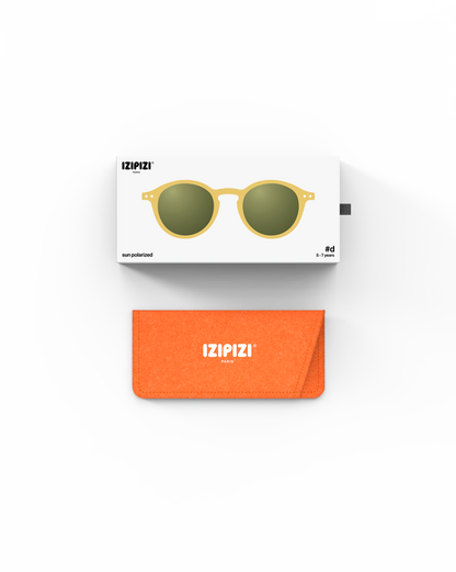 Lunettes solaires enfant Izipizi Yellow Honey forme D Kids Plus packaging