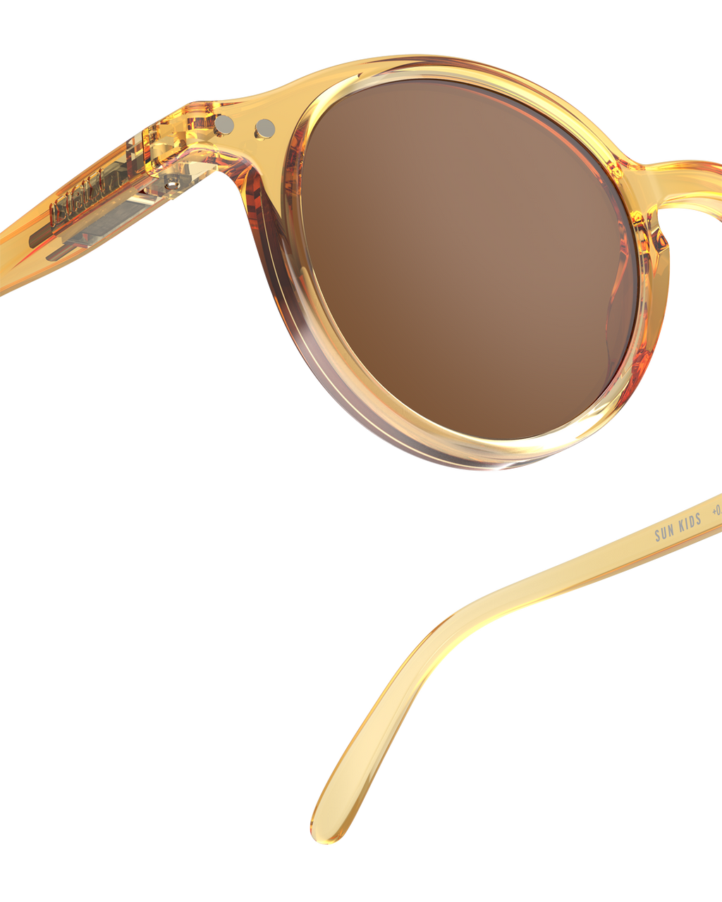 Lunettes solaires enfant Izipizi Golden Canyon forme D Kids trois quarts