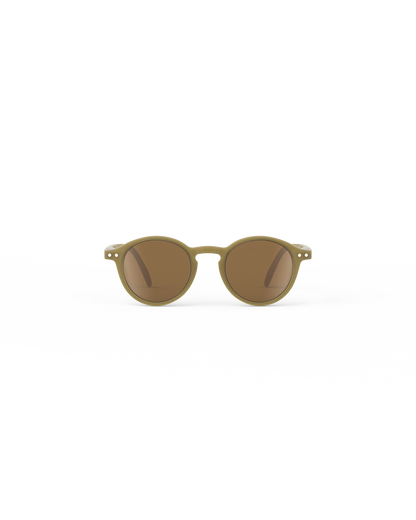 Lunettes solaires enfant Izipizi Olive forme D Kids vue de face