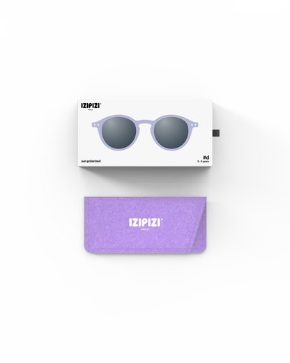 Lunettes solaires enfant Izipizi Lavender forme D Kids packaging