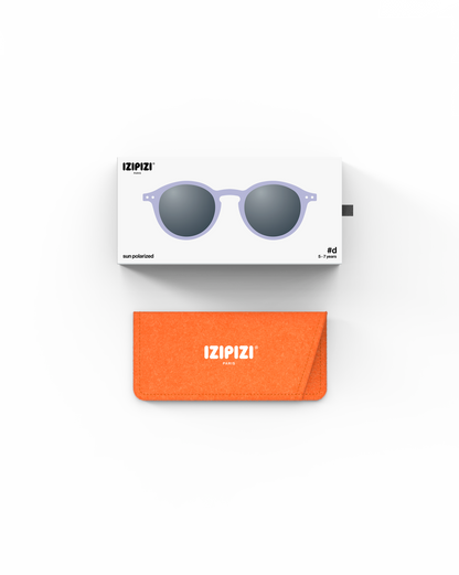 Lunettes solaires enfant Izipizi Lavender forme D Kids Plus packaging