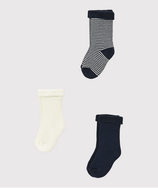Lot de 3 paires de chaussettes en tricot bébé